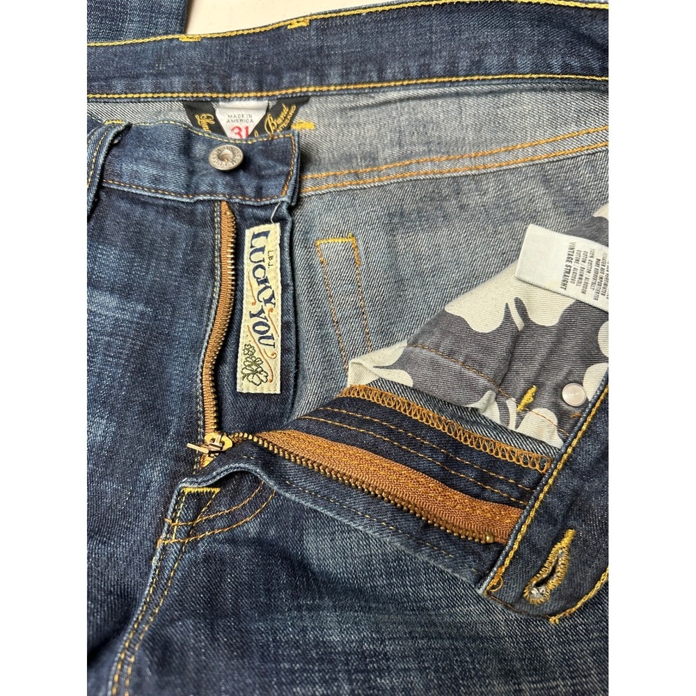 Lucky Brand Womens Long Inseam Vintage Straight Jeans 31 Dark Wash Classic Denim - Picture 6 of 11
